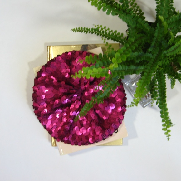 Accessories - Hot Pink Sequin Beret